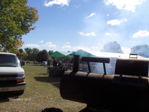 Shaws BBQ and dining tents