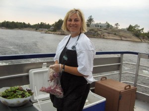Terri-Lynn shaw Shaws Catering on a boat