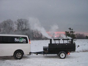 Shaws van and bbq in sunrise