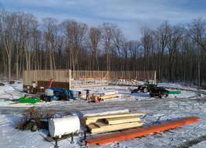Construction begins on the new outbuilding
