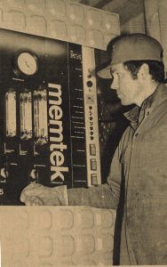 Ron Shaw checks the memtek reverse osmosis machine