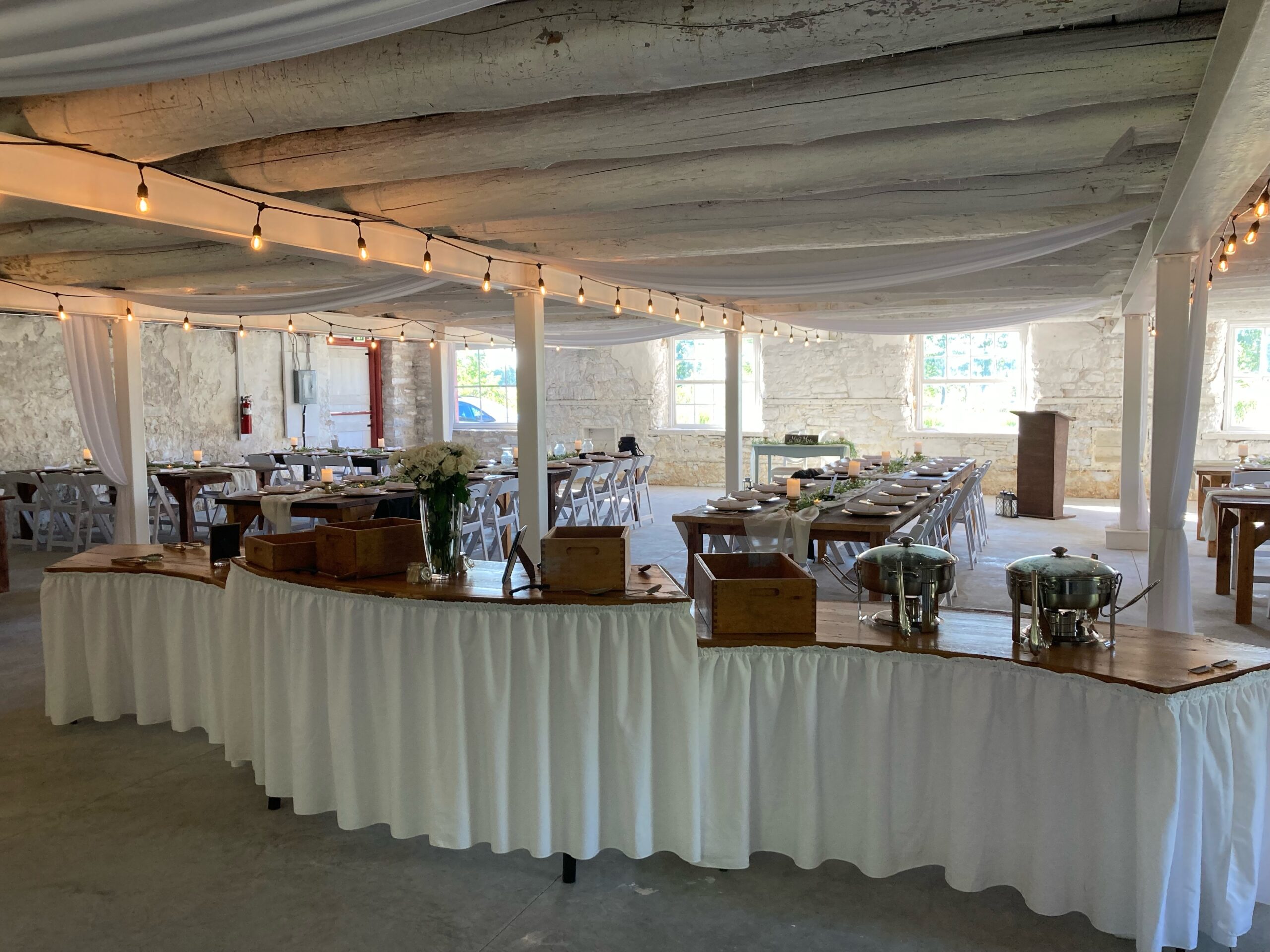 Shaws Catering Buffet at Evergreen Acres Farm June 2022
