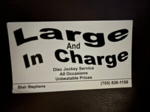 Ad for Large and In Charge DJ Services