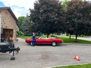 The groom with his 1969 GTO