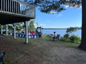 A lovely wedding ceremony at the water's edge