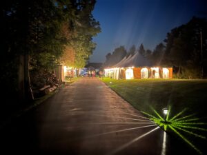 The entire property has a glow at this lakeside wedding in Hawkestone