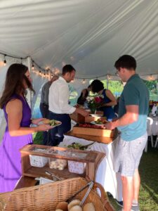 Guests enjoy the Shaws Catering buffet