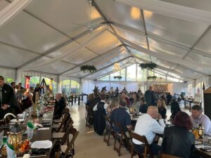 Guests enjoy the reception at Northbrook Farms